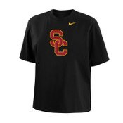 USC Trojans Women's Nike Black SC Interlock Cotton Boxy T-Shirt